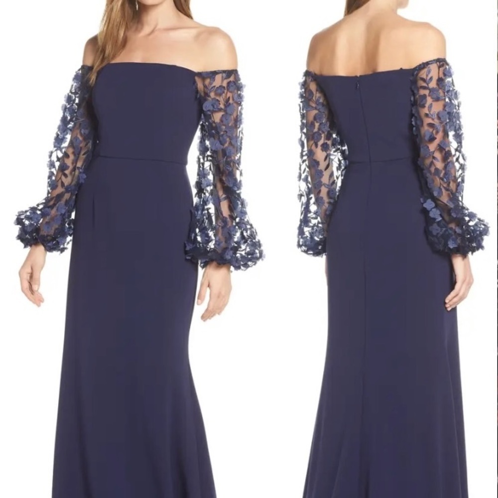 Eliza J Off the Shoulder Floral Sleeve Dress